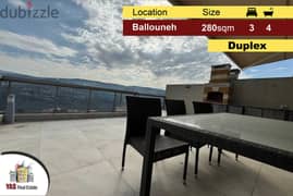 Ballouneh 280m2 | Duplex | Upgraded | View | Luxurious | Catch | MY |