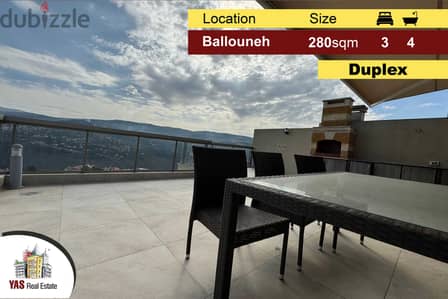 Ballouneh 280m2 | Duplex | Upgraded | View | Luxurious | Catch | AC |