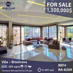 Villa Duplex for Sale in Broumana, فيلا دوبلكس للبيع في برومانا 0