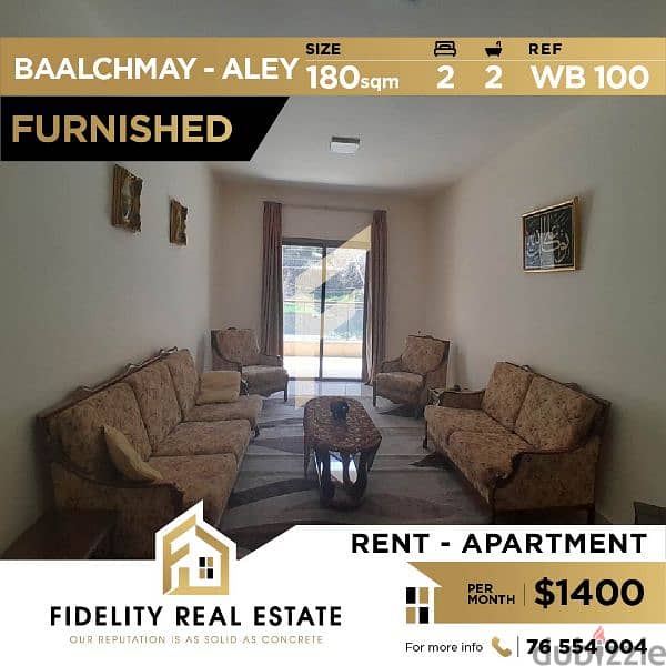 Furnished apartment for rent in Baalchamy Aley WB100 0