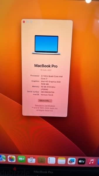 Apple Macbook Pro core i7 1TB NVMe 15.4 screen 3