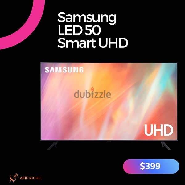 Samsung LED 50/55 Smart UHD-4K كفالة شركة 1