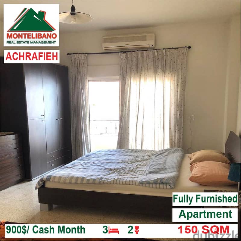 900$/Cash Month!! Apartment for rent in Achrafieh!! 1
