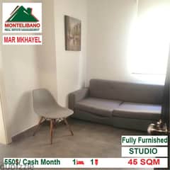 550$/Cash Month!! Studio for rent in Mar Mkhayel!!