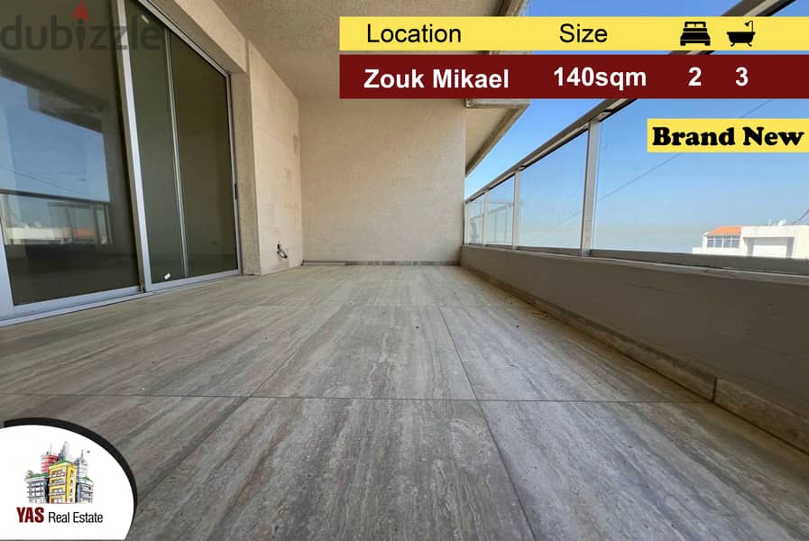 Zouk Mikael 140m2 | Brand New | Panoramic View | Calm Street | EH| 0