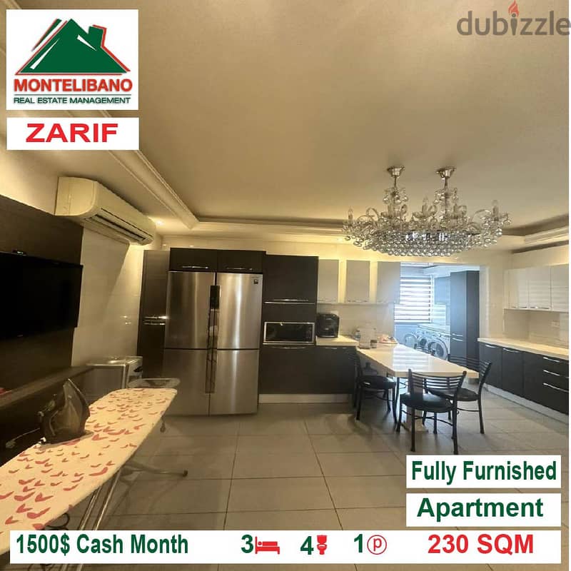 1500$!! Fully Furnished Apartment for rent located in Zarif 2