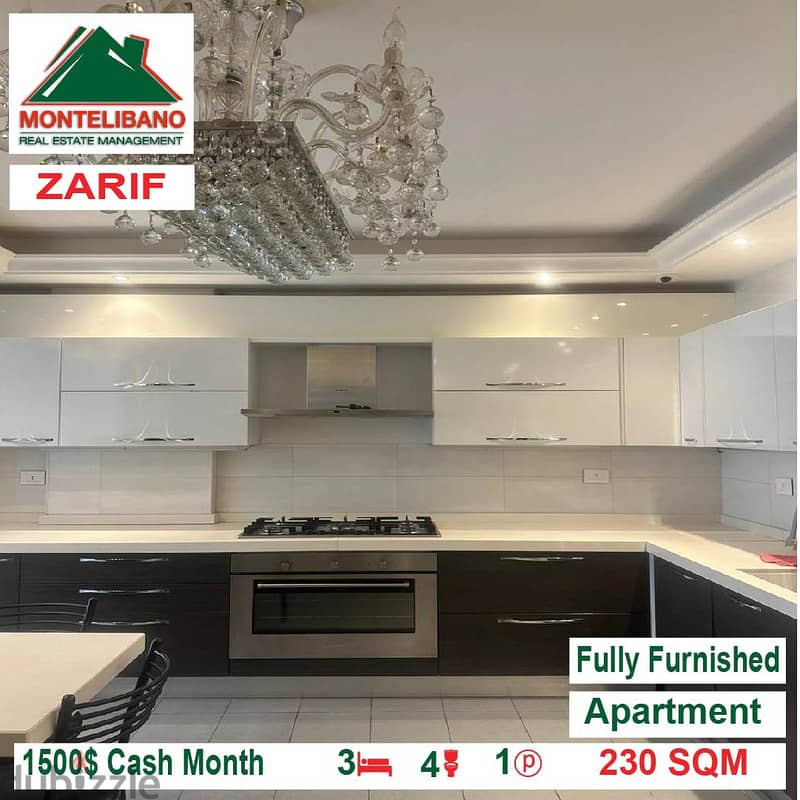 1500$!! Fully Furnished Apartment for rent located in Zarif 5