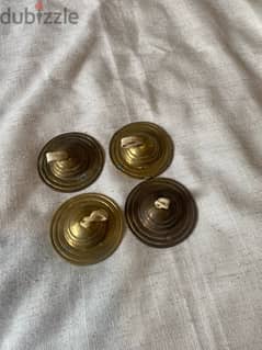 4 vintage brass finger cymbals