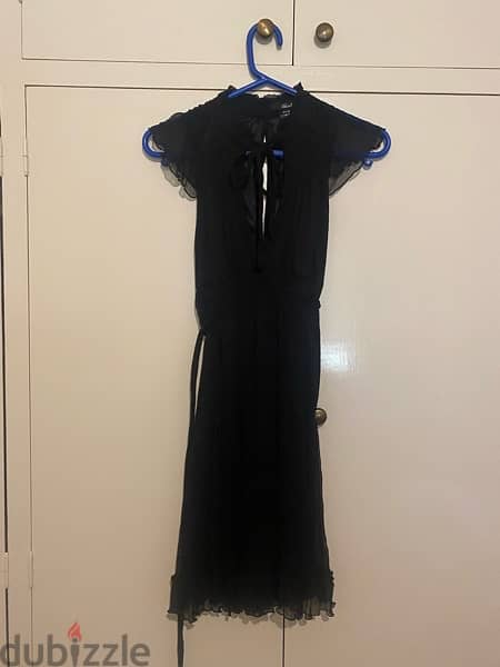 Teal black silk dress 2