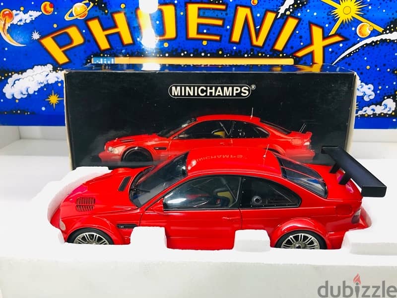 1/18 diecast Full Opening RED BMW M3 GTR street (E46) by Minichamps 12