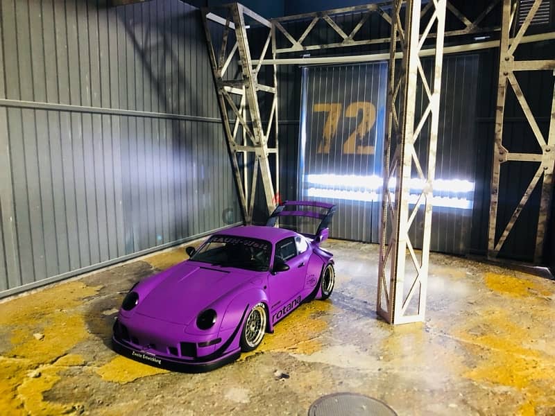 1/18 diecast RESIN Porsche 911 (993) RWB Rotana Purple 8