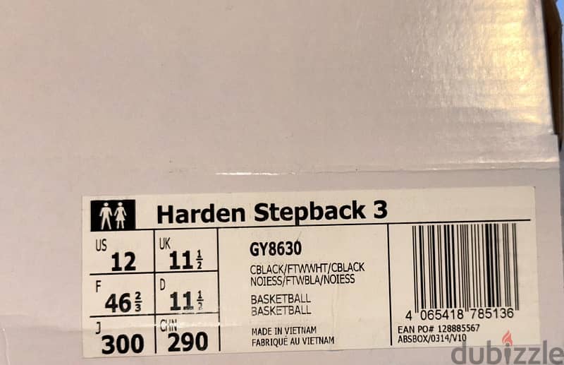 Original Adidas James Harden stepback 3 4