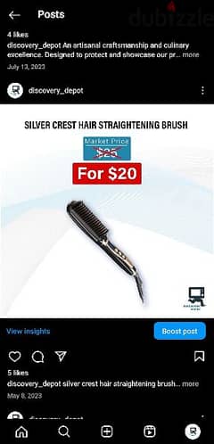 silver crest hair straightening brush 0