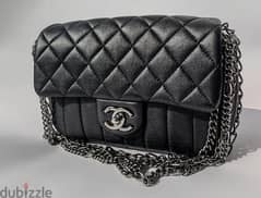 Chanel Black Quilted multi chain Flap Handbag 0