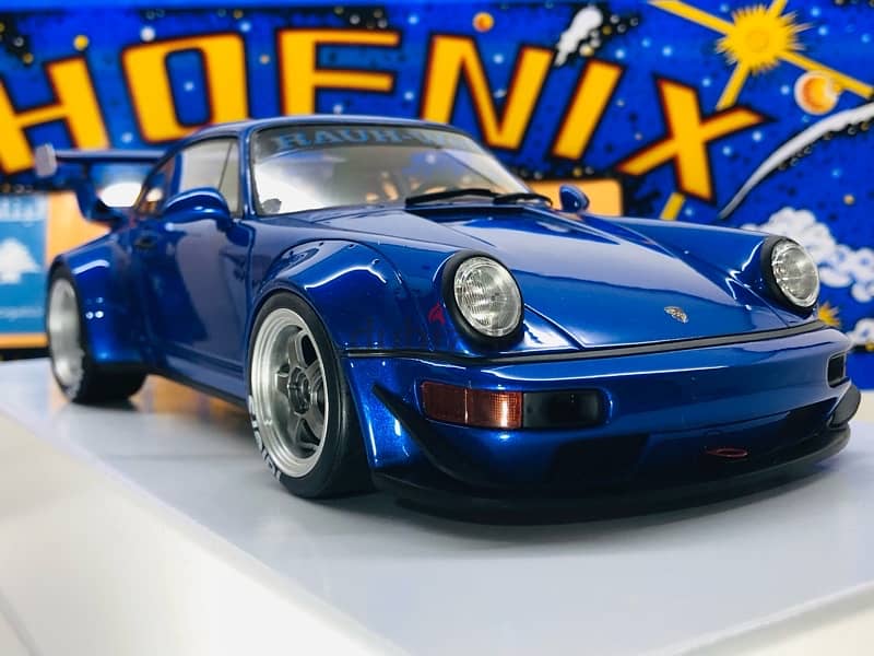 1/18 diecast GT Spirit Porsche 911 RWB 964 BLUE Limited 504 units 5