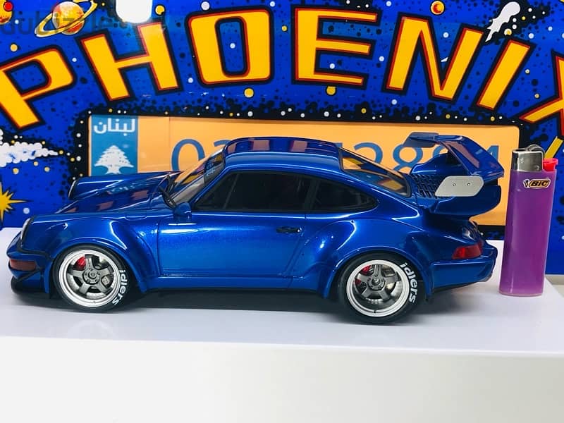 1/18 diecast GT Spirit Porsche 911 RWB 964 BLUE Limited 504 units 14