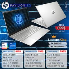 HP PAVILION EG 15T-EG300 CORE i7-1355U IRIS XE 15.6" LAPTOP OFFERS 0