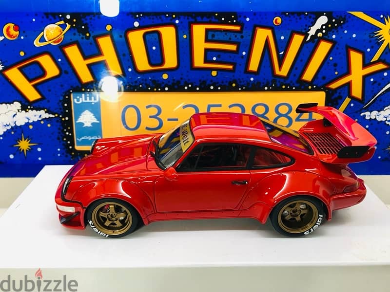 1/18 diecast RESIN GT Spirit Porsche 911 RWB 964 RED. 2