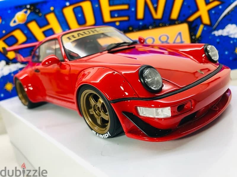 1/18 diecast RESIN GT Spirit Porsche 911 RWB 964 RED. 3