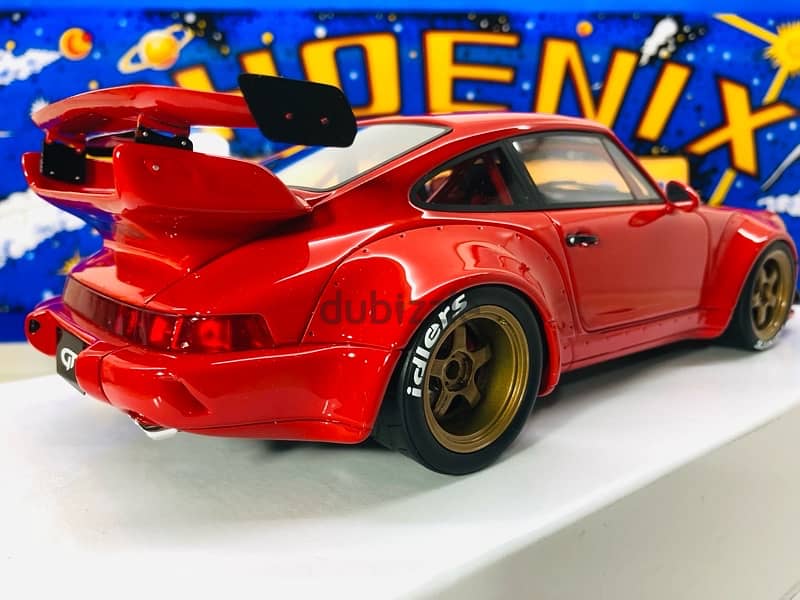 1/18 diecast RESIN GT Spirit Porsche 911 RWB 964 RED. 5