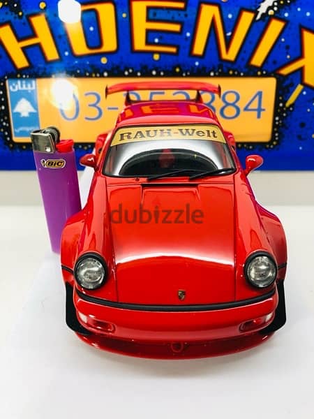 1/18 diecast RESIN GT Spirit Porsche 911 RWB 964 RED. 8