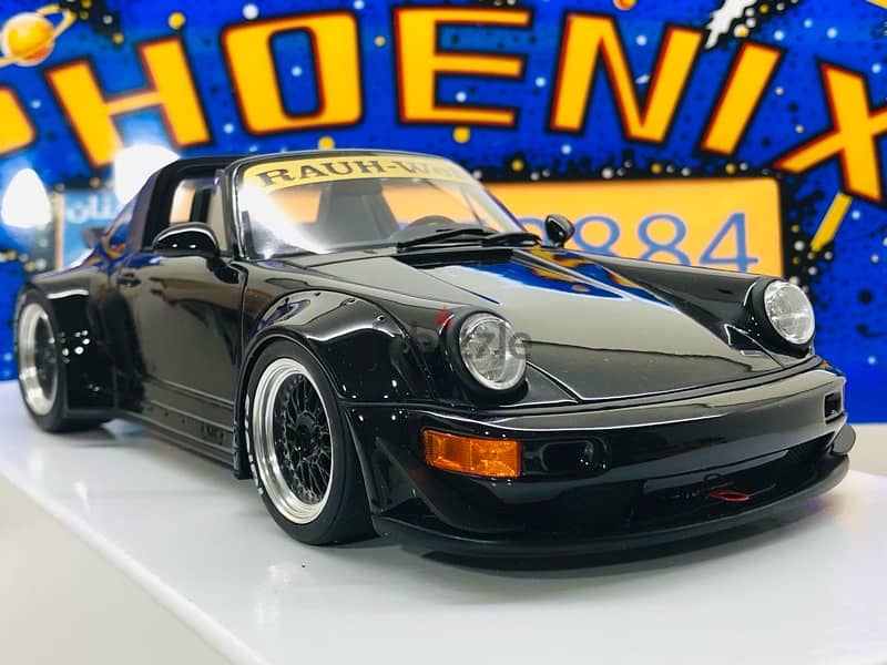 1/18 diecast GT Spirit Porsche TARGA RWB 964 BLACK. RARE limited 504 7