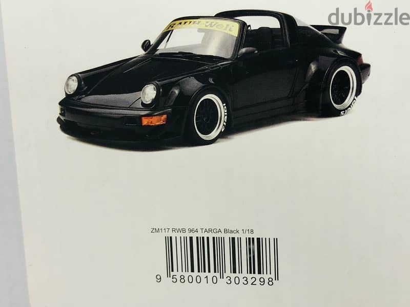 1/18 diecast GT Spirit Porsche TARGA RWB 964 BLACK. RARE limited 504 10