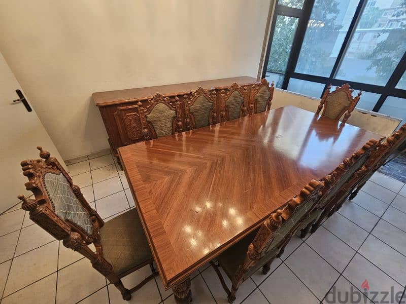 Dining table with chairs حفر 6