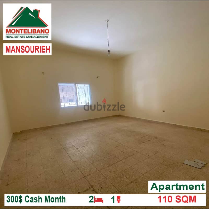 300$!! Apartment for rent located in Mansourieh 2