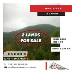 2 Lands for sale in Ras Osta 1200 SQM+ 830 SQM  REF#CD1055 0