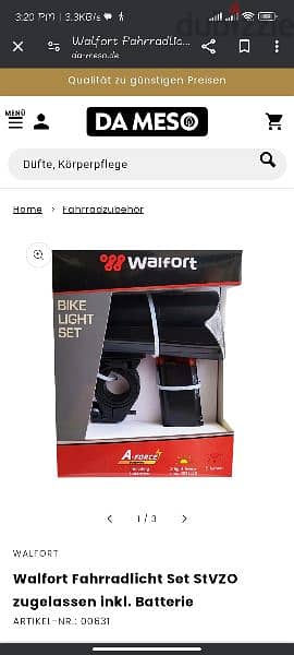 walfort bike light set 0