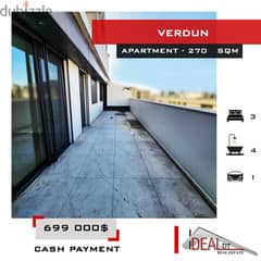 Prime Location! Apartment for sale in Beirut Verdun270 SQM REF#KJ94095 0