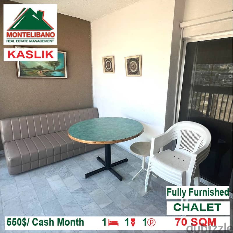 550$/Cash Month!! Chalet for rent in Kaslik!! 1