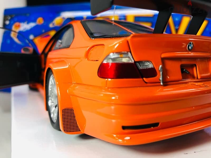 1/18 diecast Full opening BMW M3 GTR Street (E46)ORANGE- 1st Edition 3