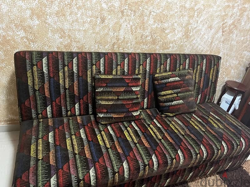 sofa bed with storage ( صندوق داخلي ) used like new 2