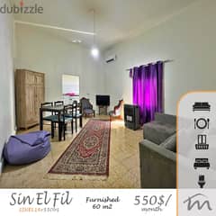 Sin El Fil | 24/7 Electricity | Furnished/Equipped 1 Bedroom Apartment