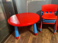 طاولة وكراسي للولاد Kids table and chairs Panda plast