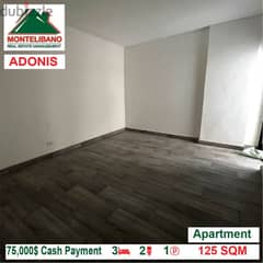 75,000$ Cash Payment!! Apartment for sale in Adonis!! 0