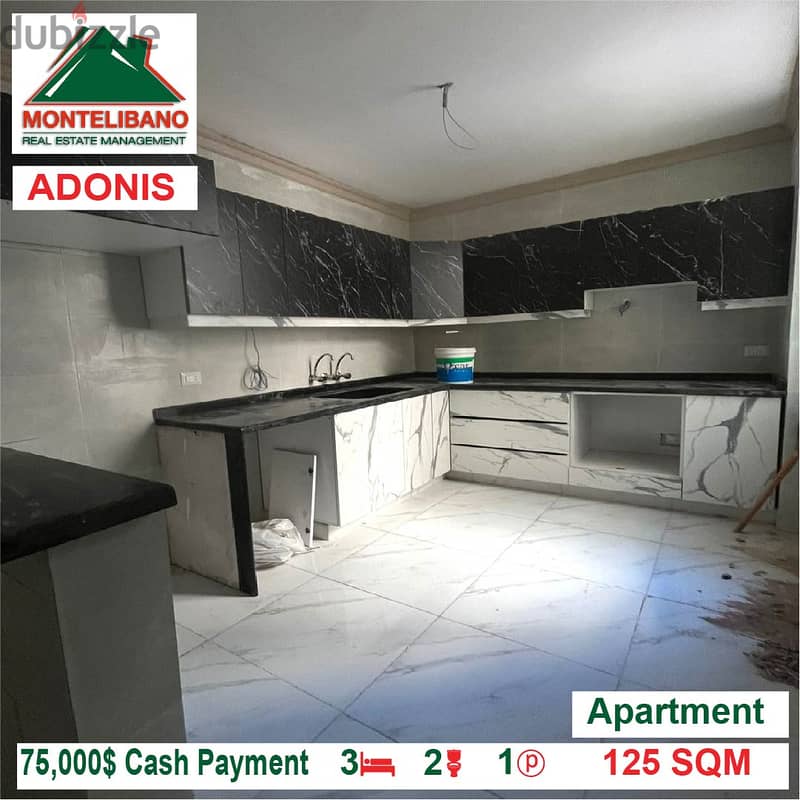 75,000$ Cash Payment!! Apartment for sale in Adonis!! 1