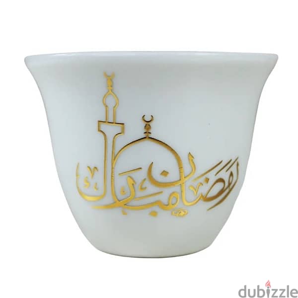 Ramadan Mubarak, 6-Pieces Ceramic Coffee Cup Set 3
