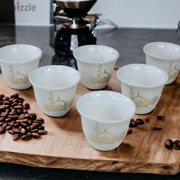 Ramadan Mubarak, 6-Pieces Ceramic Coffee Cup Set 5