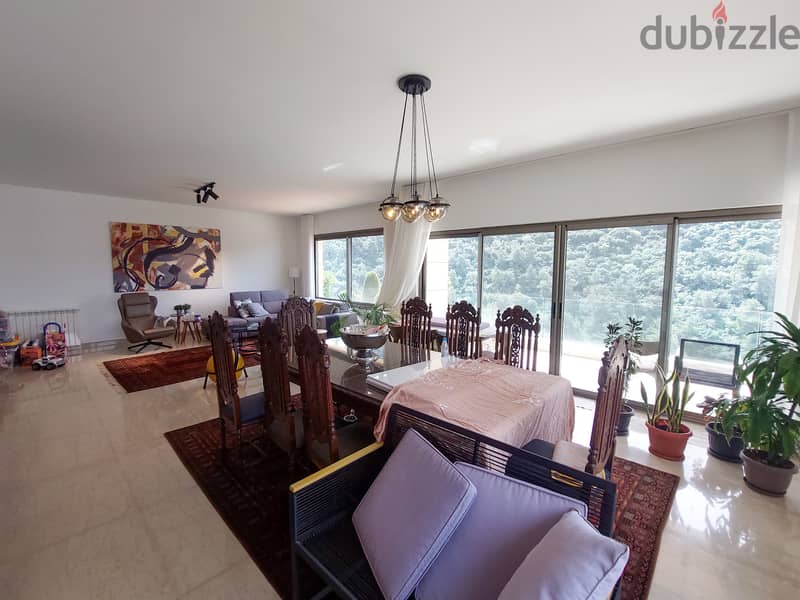 220 SQM Furnished Apartment in Biyada, Metn with Sea and Mountain View 2