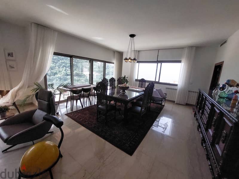 220 SQM Furnished Apartment in Biyada, Metn with Sea and Mountain View 3
