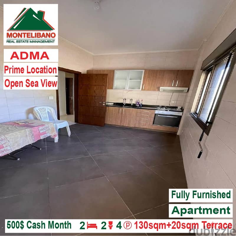 500$!! Open Sea View Apartment for rent located in Adma 3