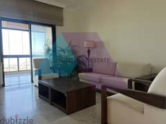 Luxurious furnished 170 m2 apartment+open sea view for rent in Bsalim