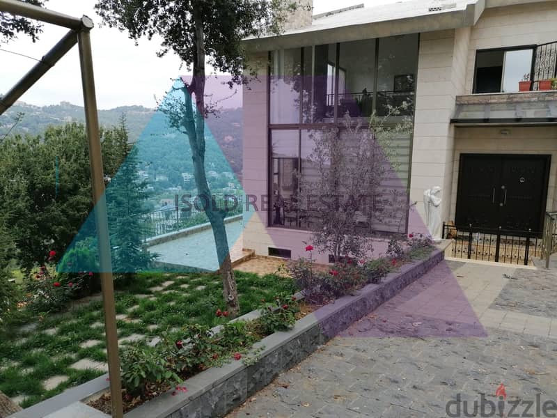 Luxurious furnished 615 m2 villa+garden+open view for sale in Keserwan 1