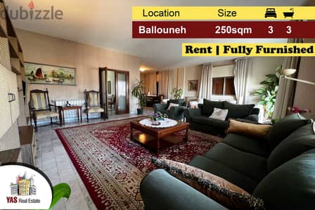 Ballouneh 250m2 | Furnished | Rent | Mountain View | KS MY |