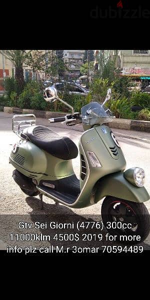 Vespa gtv sei giorni 15000klm on odo model 2019