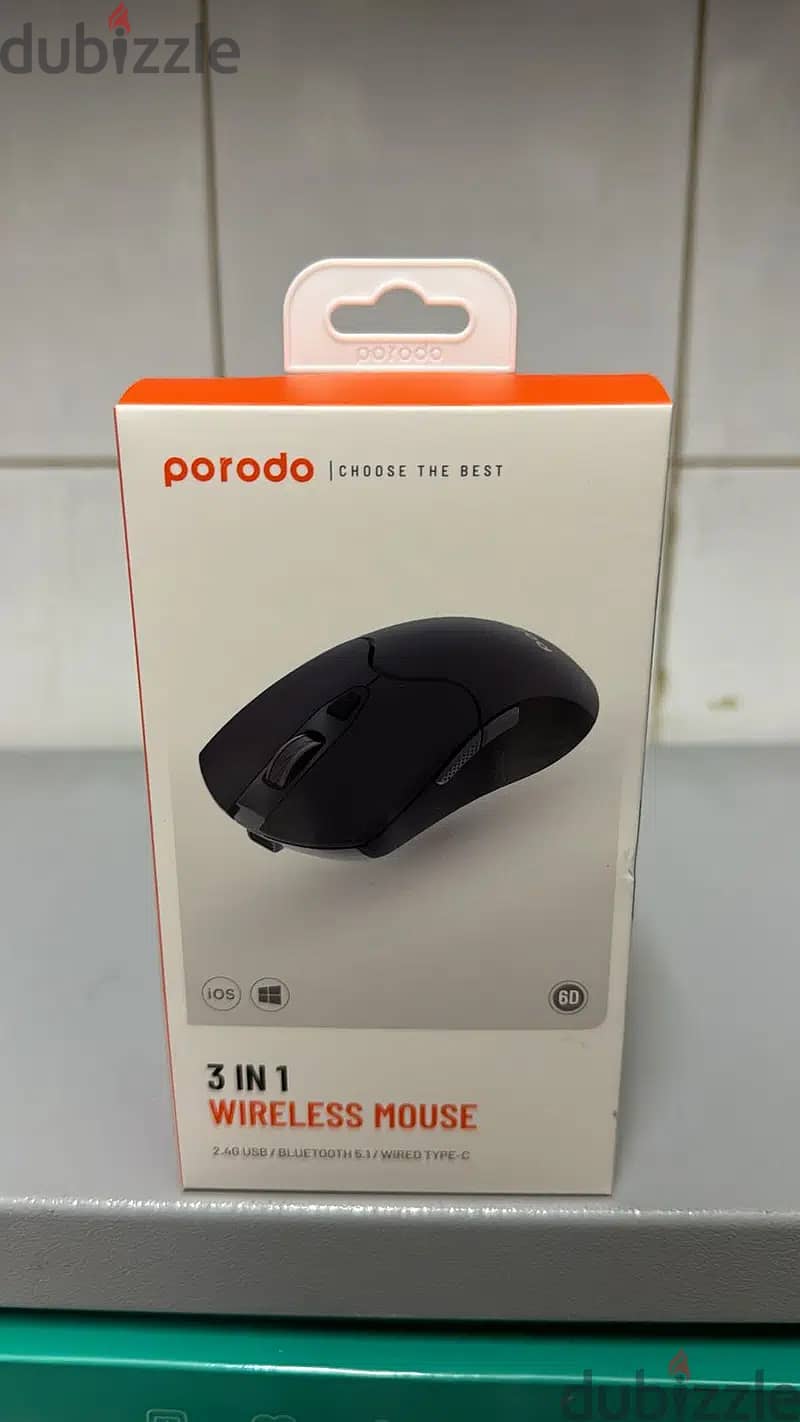Porodo 3 in 1 wireless mouse 0