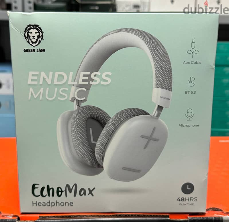 Green lion Echo Max headphone white 1